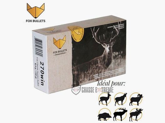 20 Patronen FOX BULLETS Kal. 270 Win 130Gr Fox Classic Hunter