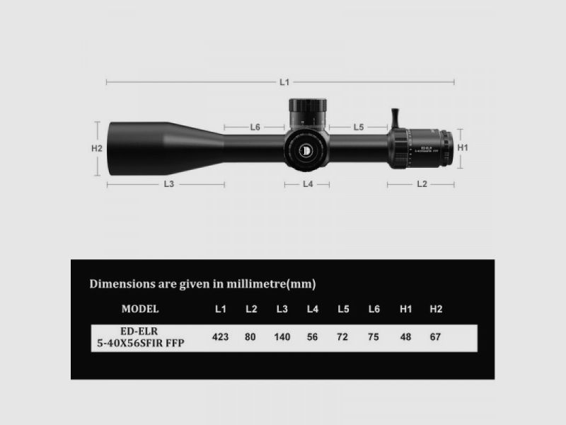 Discovery Optics Zielfernrohr FFP 35mm 5-40x56SFIR -Zero Stop- NEUWARE / ZURZEIT NUR HIER ERHÄLTLICH, Bild 3 von 5