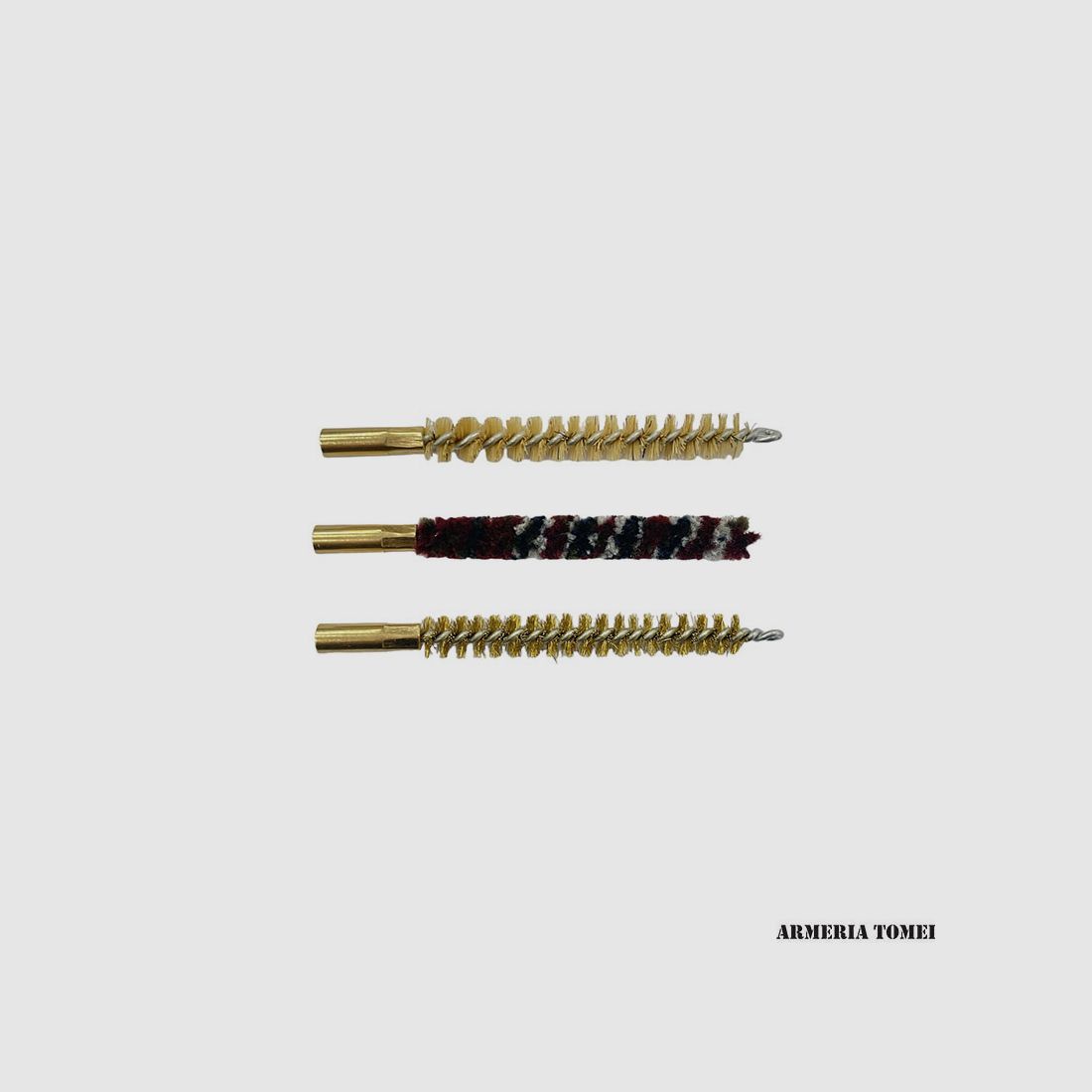FULPA – 3 BRUSHES WOOL+HORSEHAIR+BRASS CAL. 223 REM