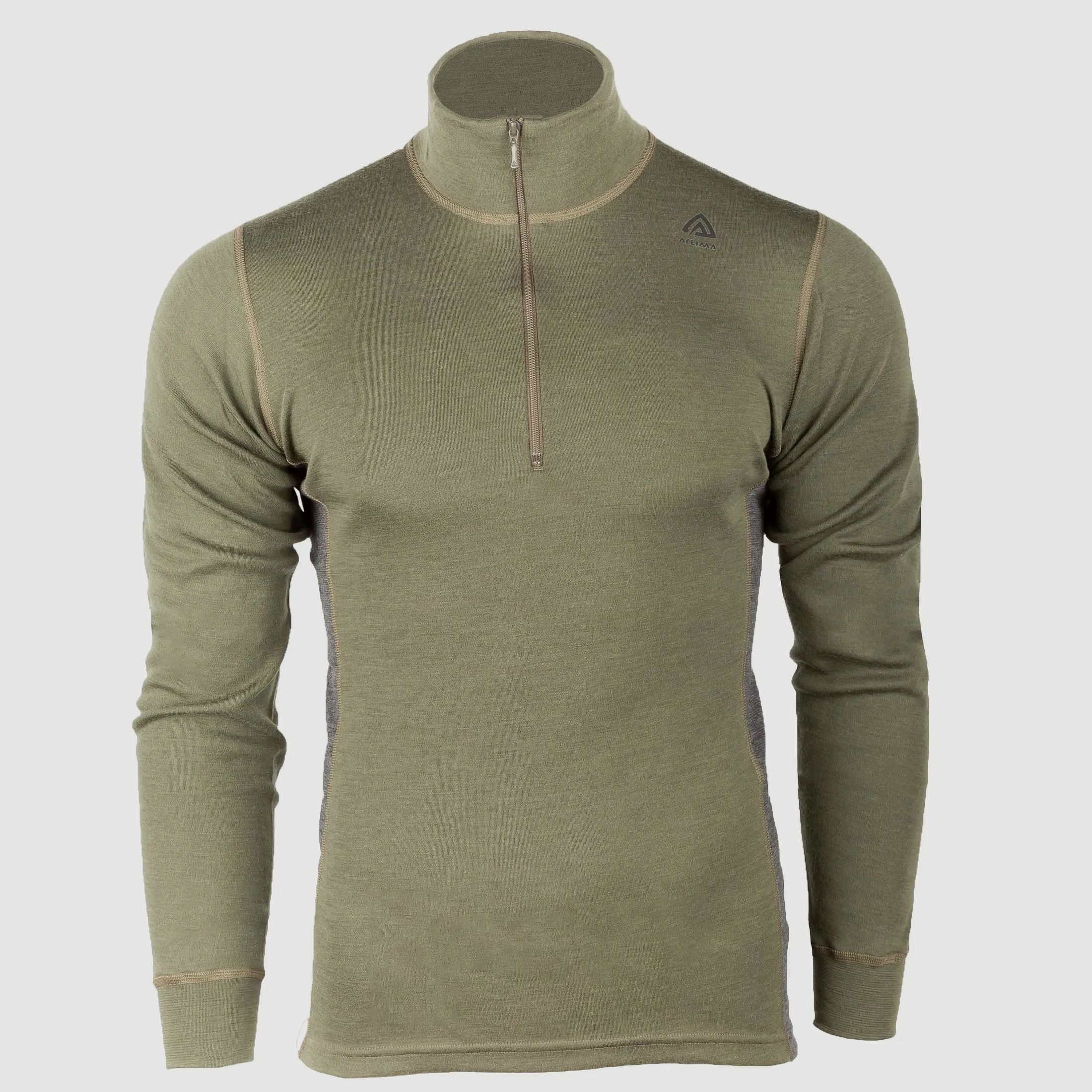 aclima Aclima Longsleeve Warmwool Mock Neck olive night