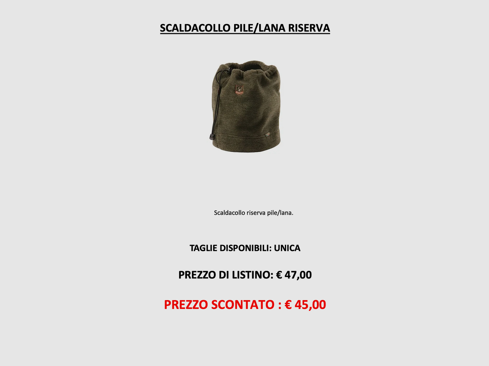 Riserva – Nekwarmer fleece/wol, afbeelding 2 van 2