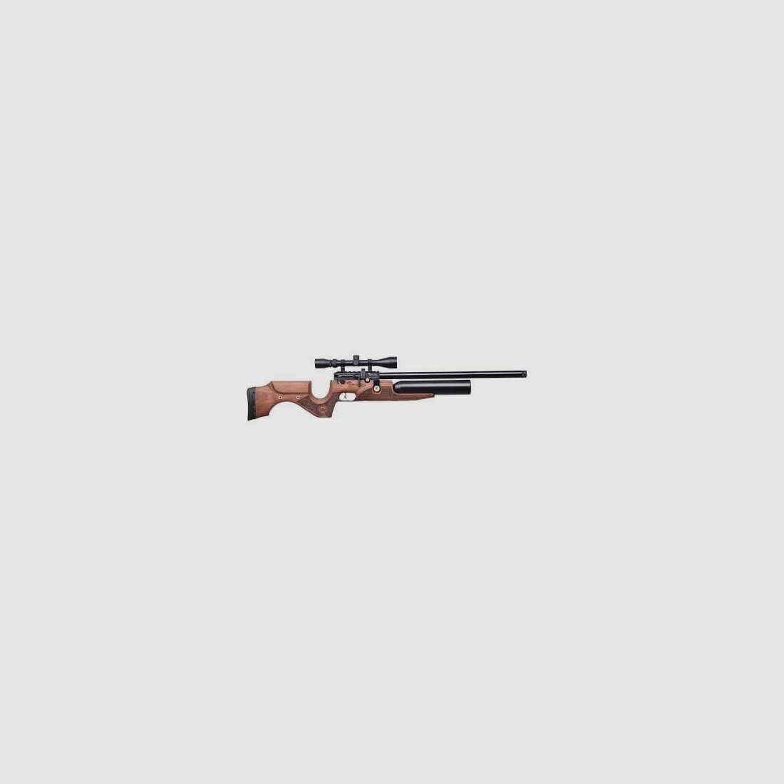 kral Arms Bighorn en 7,62 mm PCP avec crosse en noyer.