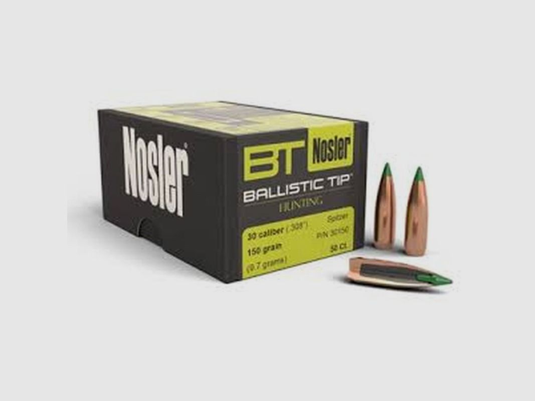 NOSLER B TIP GESCHOSSE C30 GR 150 QT50