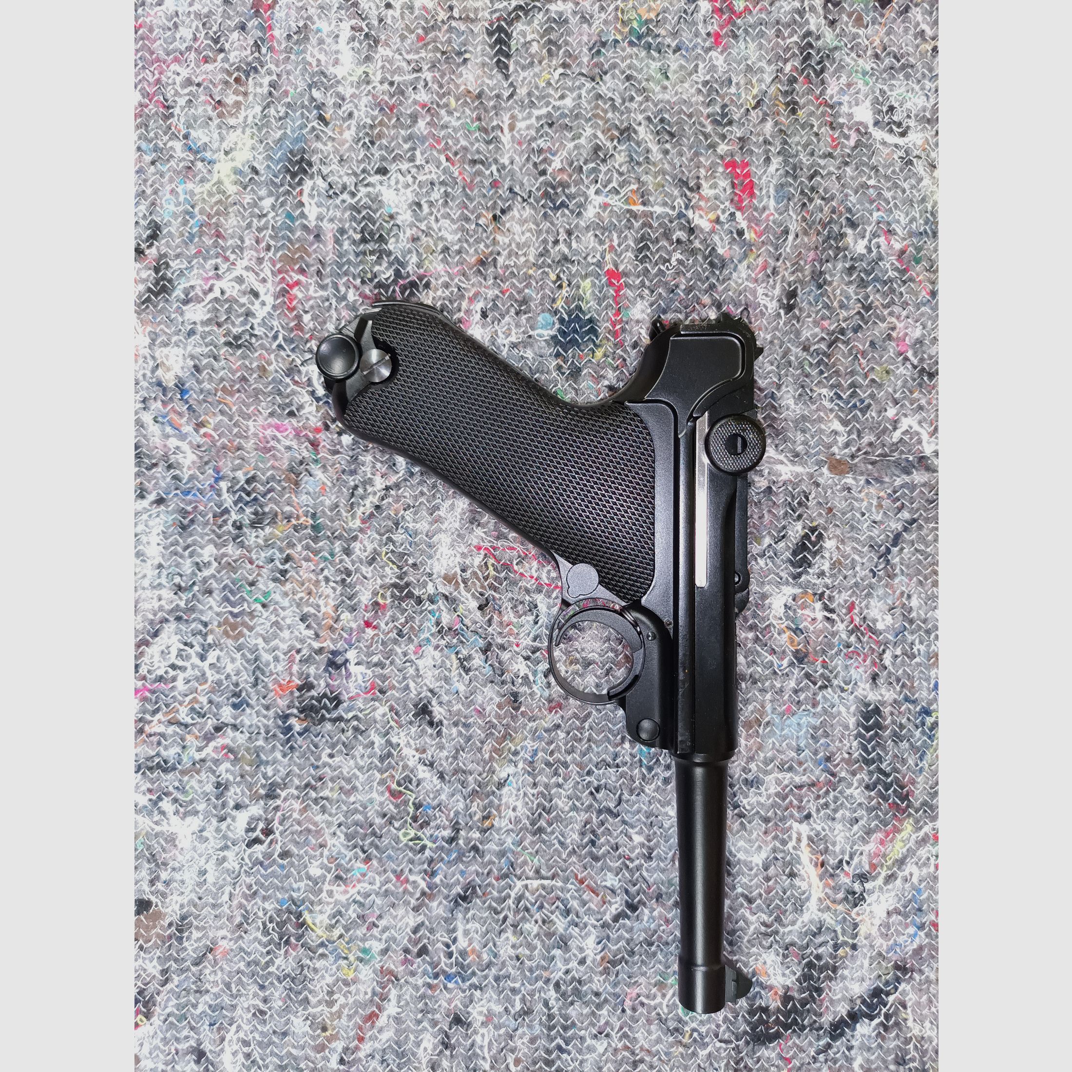 Umarex Legends Pistolet P08 - 4,5 mm stalowe BB pistolet Co2 w metalowej obudowie z systemem Blowback