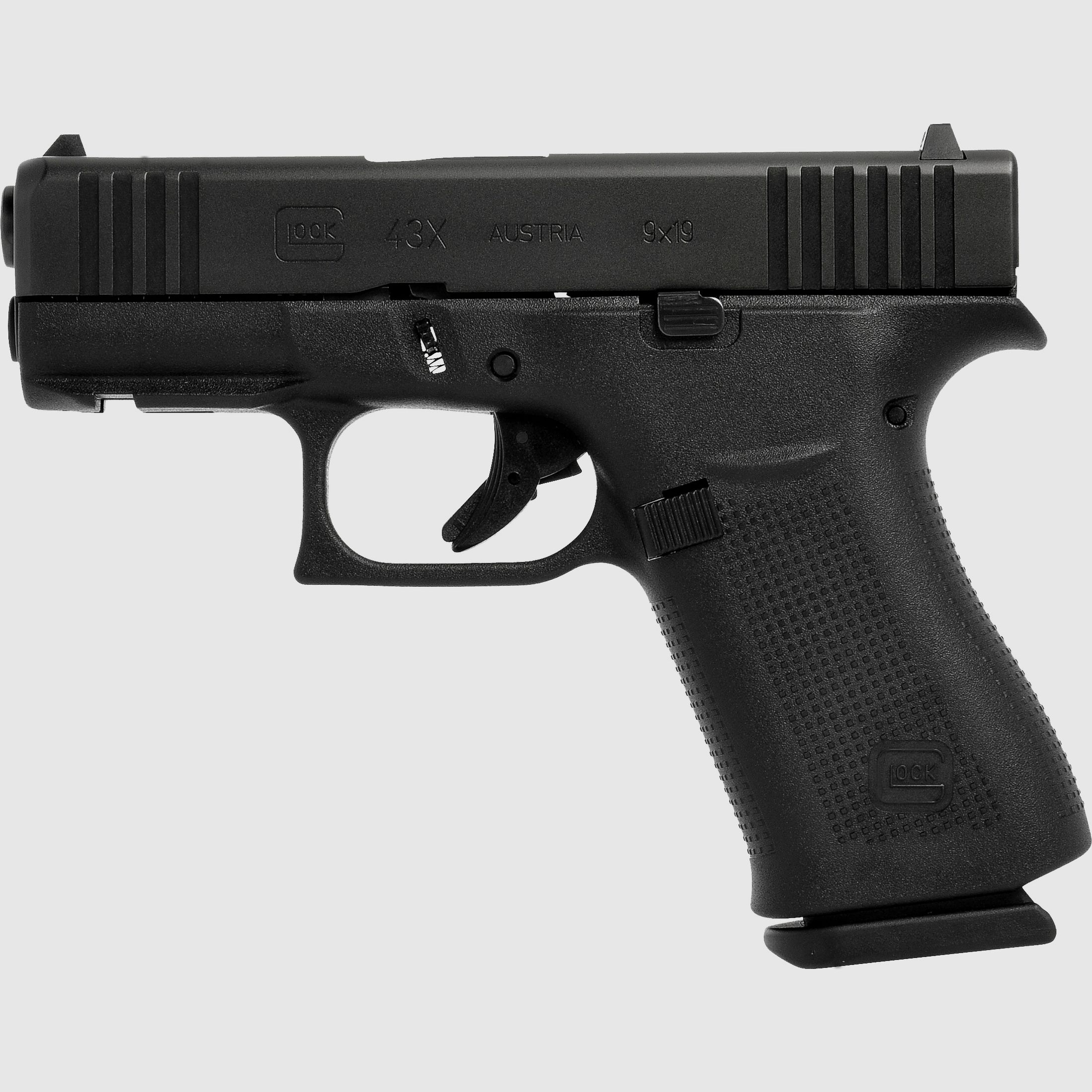 Glock Pistole G43X Rail FS 9mm Luger 3,43″ / 87 mm 10+1, Subcompact Slimline