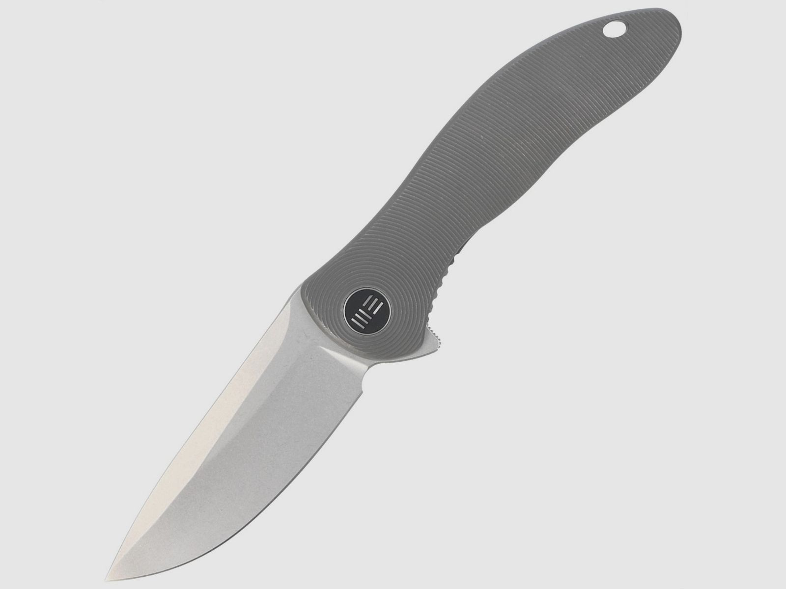 WE Knife Synergy2v2 Folding Knife Gray Titanium, Stonewashed CPM 20CV by Jim O'Young (WE18046D-1)