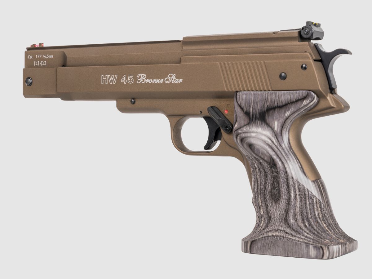 Pistola ad aria compressa Weihrauch HW 45 Bronze Star cal. 4,5mm