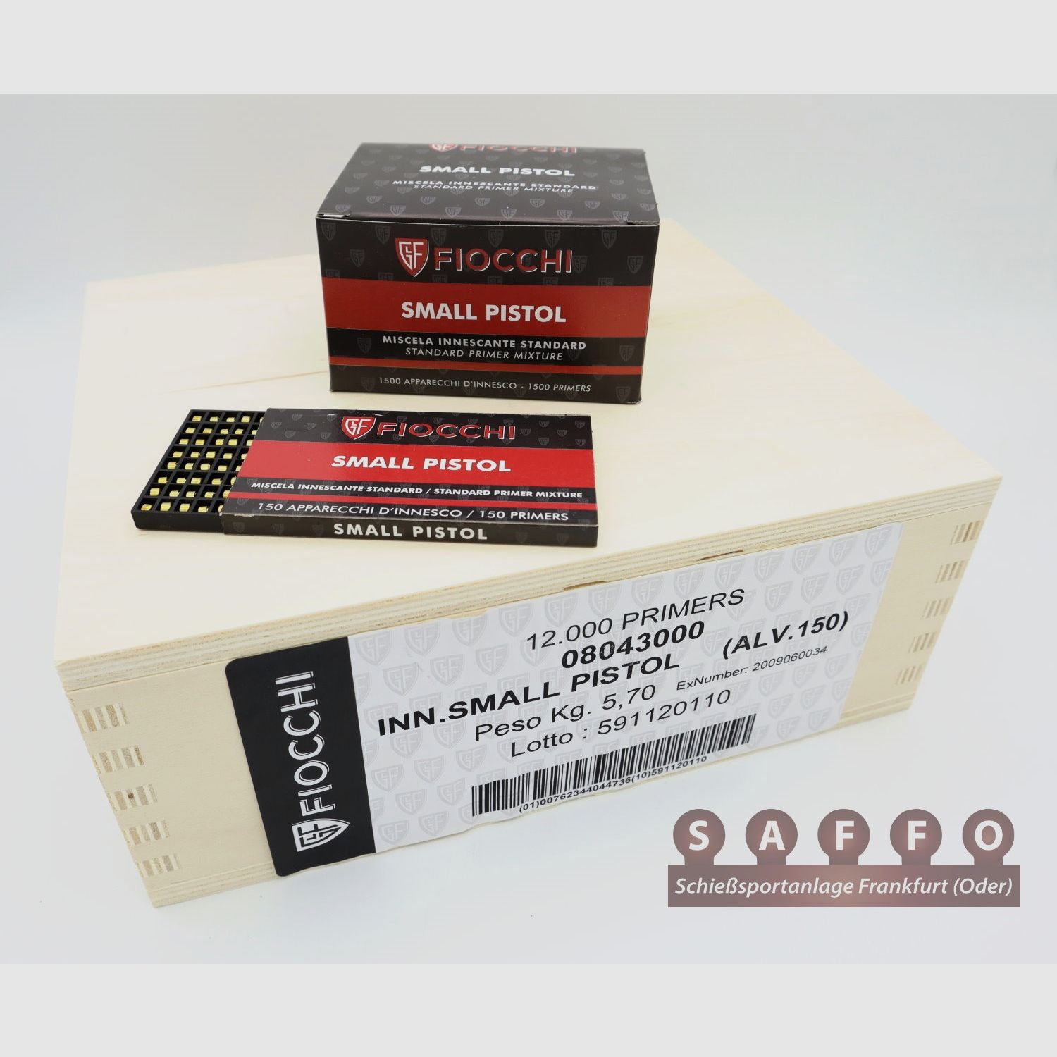 Fiocchi Small Pistol Zünder / Primer 6000 Stück