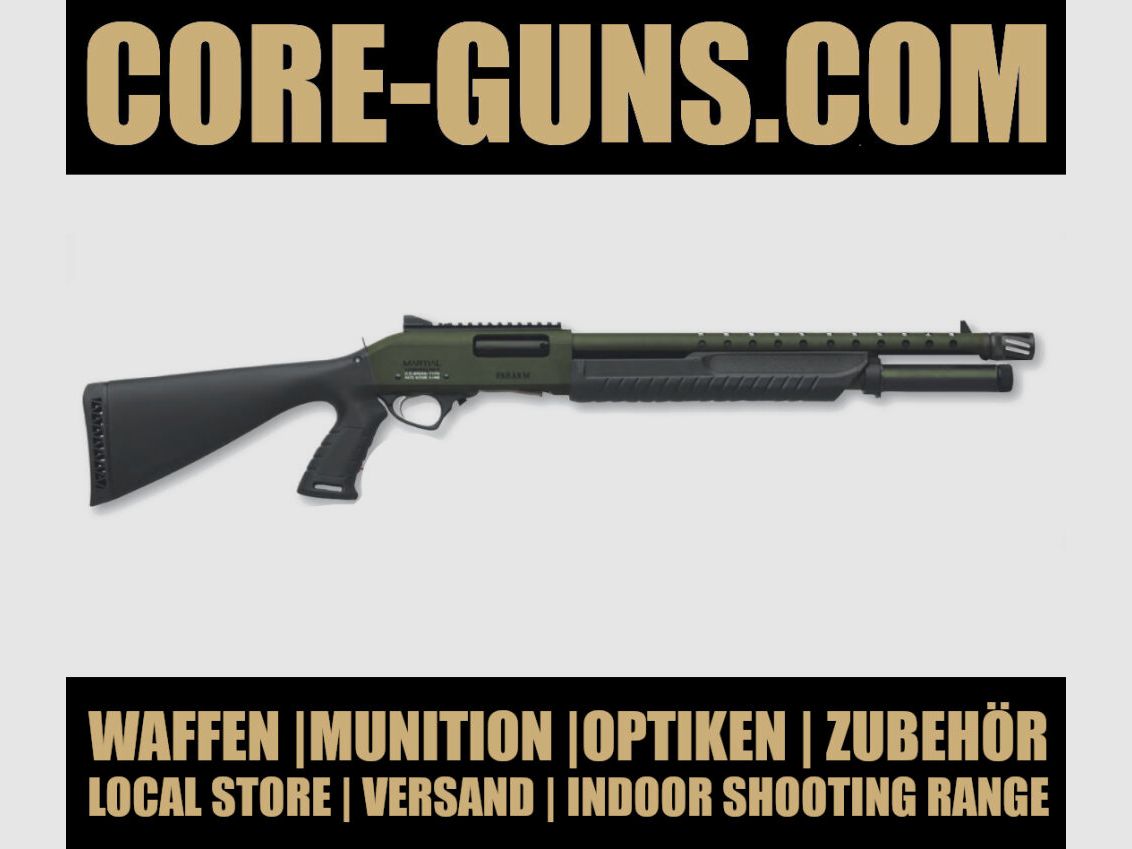 Fabarms PF Martial OD Green 20" escopeta de repetición de culata delantera, calibre 12/76 disponible de inmediato Hecho en Italia