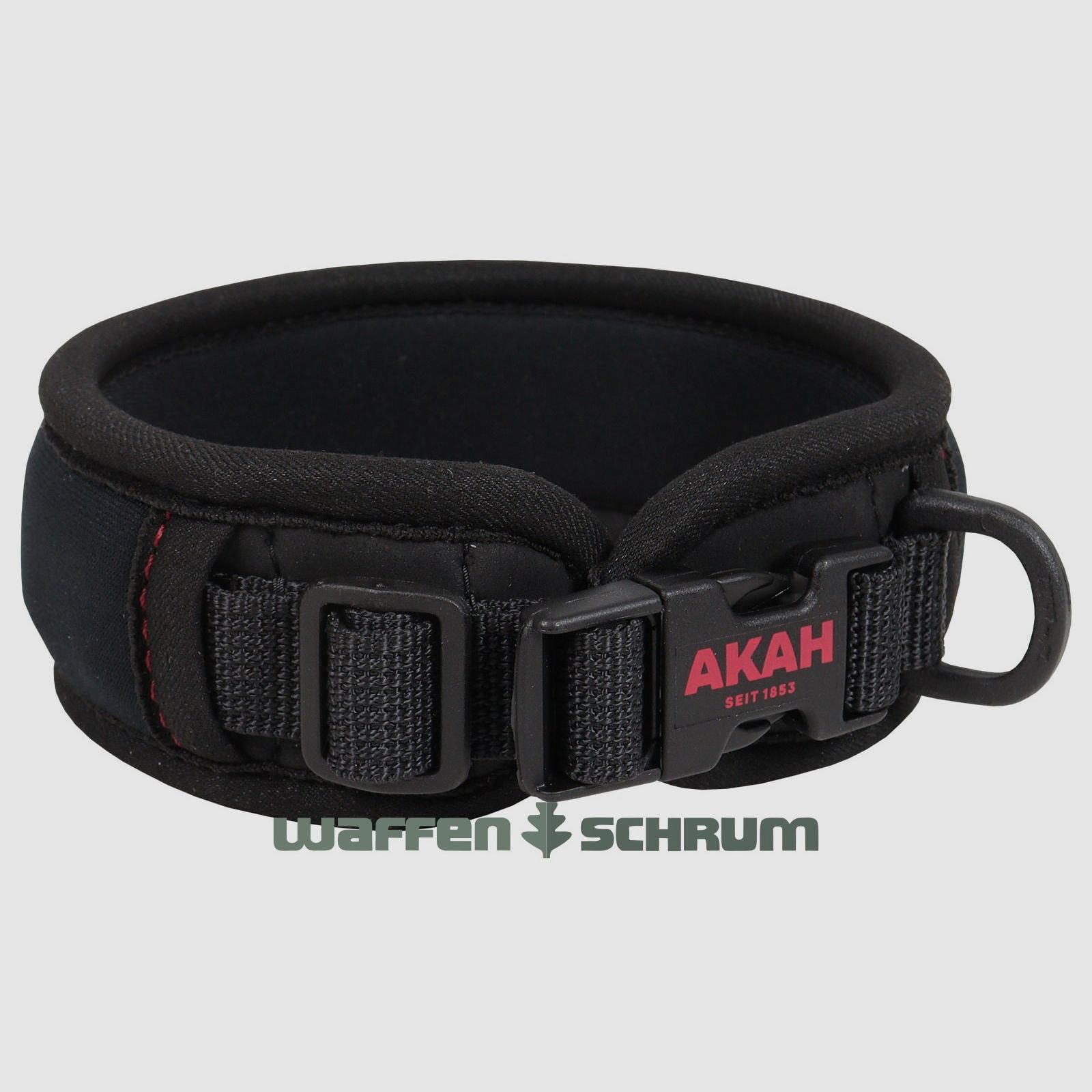 AKAH Neopren Halsung Comfort Serie - Schwarz Kunststoff-Schnellverschluss