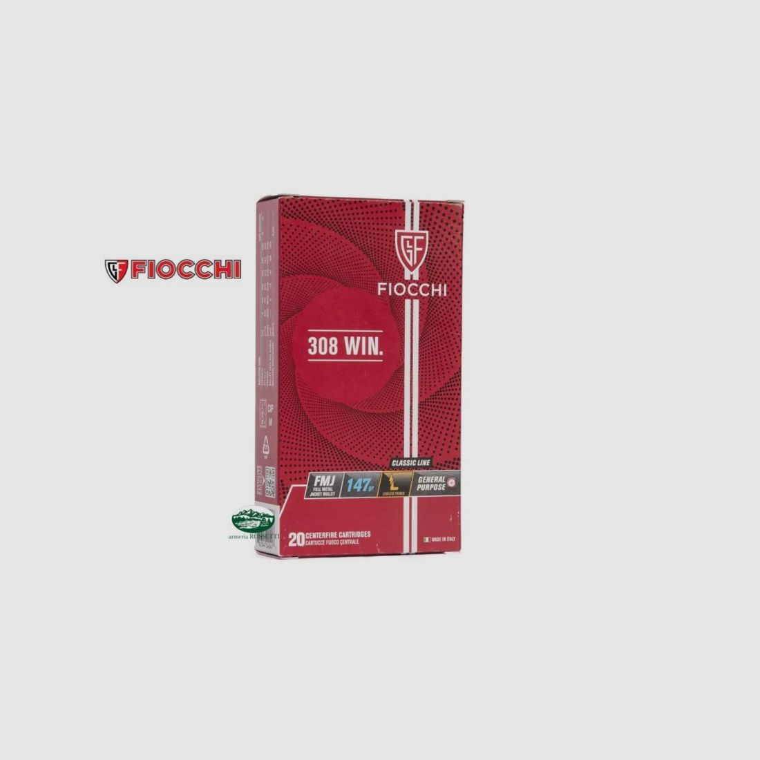 FIOCCHI Munition Kal. .308 Win Geschoss FMJ 147gr LL