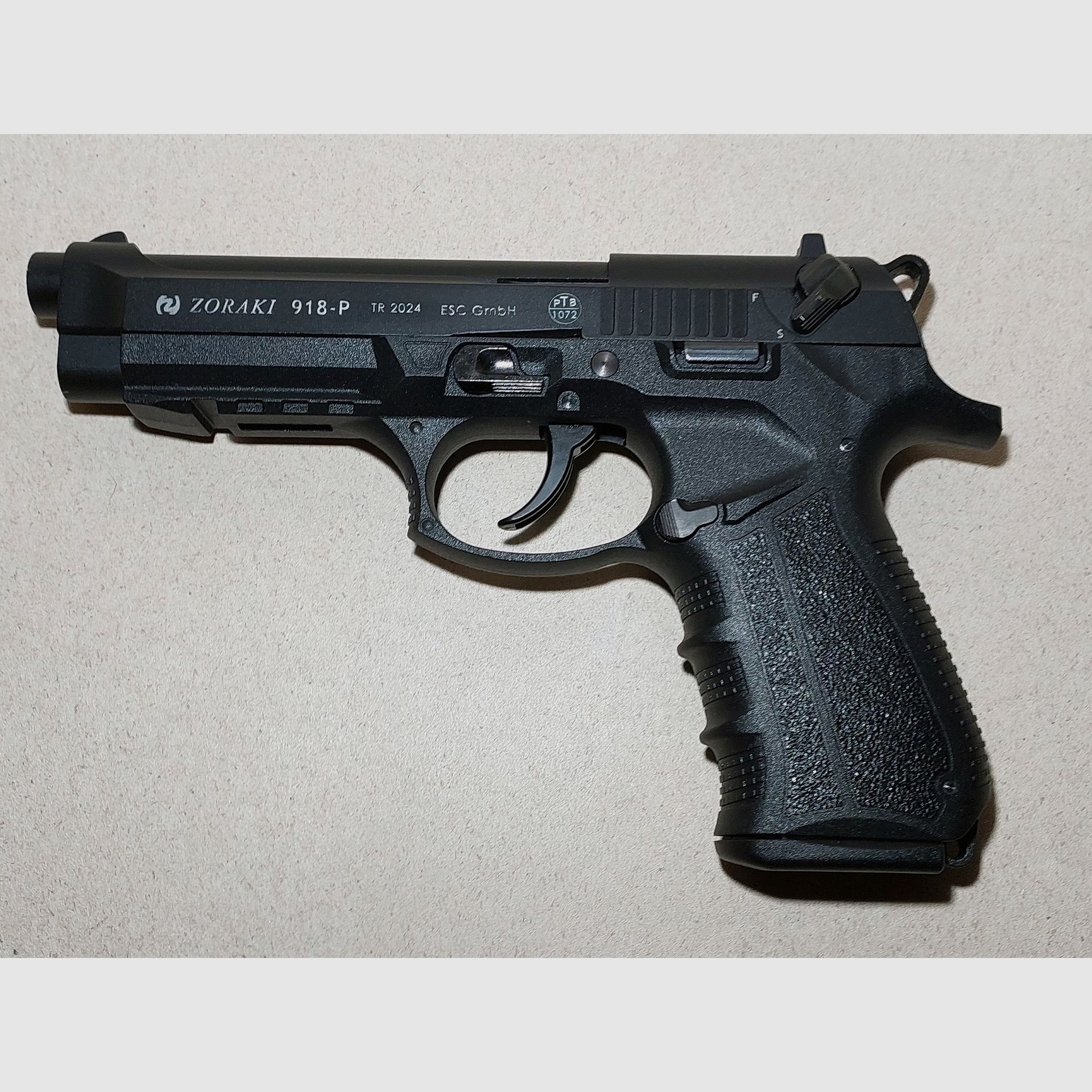 Zoraki 918-P Schreckschusspistool 9 mm P.A.K. 918 PTB 1072 met koffer