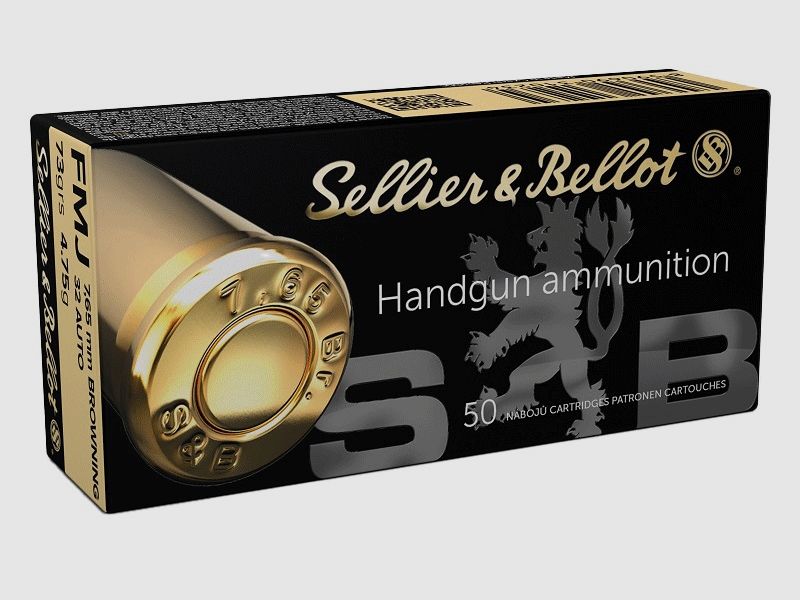 Sellier Bellot 7,65 Browning (32 ACP) FMJ 73 gr pro 1000