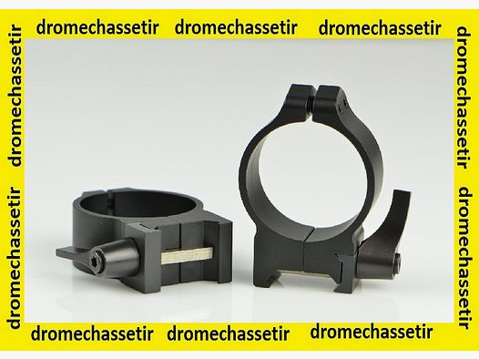 collier quick detach Warne, diametre 34mm, medium, Noir matte
