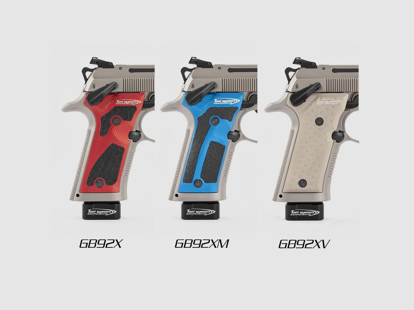 Poignées X3D fines pour Beretta 92X - TONI SYSTEM/Poignées Slim X3D pour Beretta 92X - TONI SYSTEM * CODE ARTICLE GB92X-BK