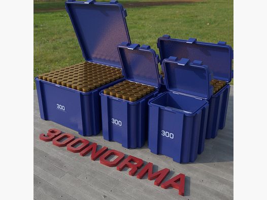 Caja de municiones Filamelt / .300 Norma Magnum / 'tapa abatible' / caja de cartuchos, caja de municiones