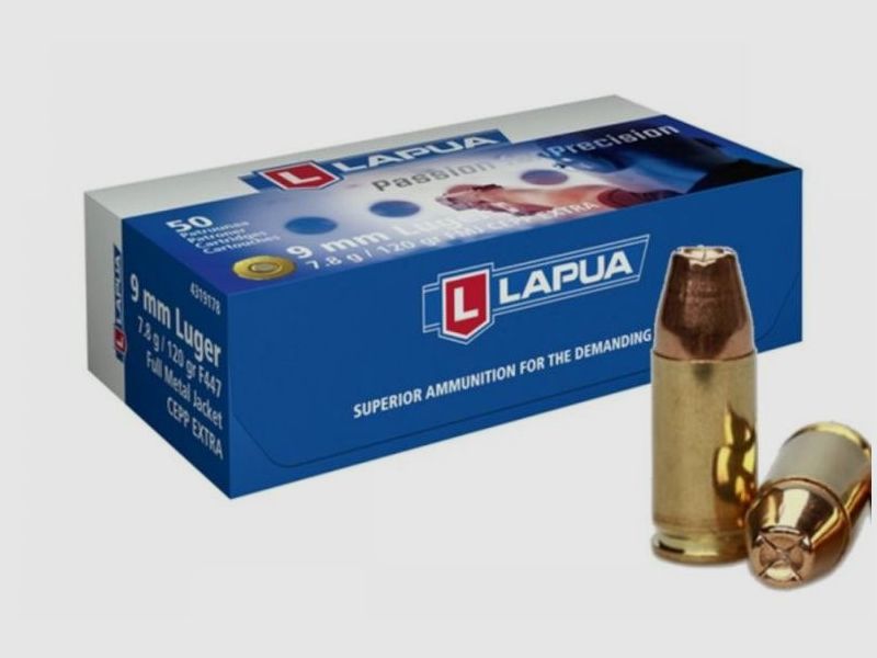 Lapua CEPP Extra, 9×19, FMJ, 120 gr., 50 Stk.