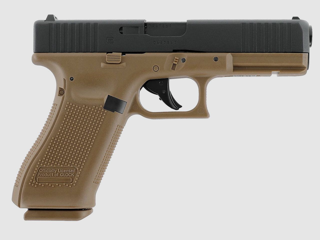 CO2 Softair Pistole Glock 17 Gen5 Coyote Blow Back Metallschlitten Kaliber 6 mm BB (P18)