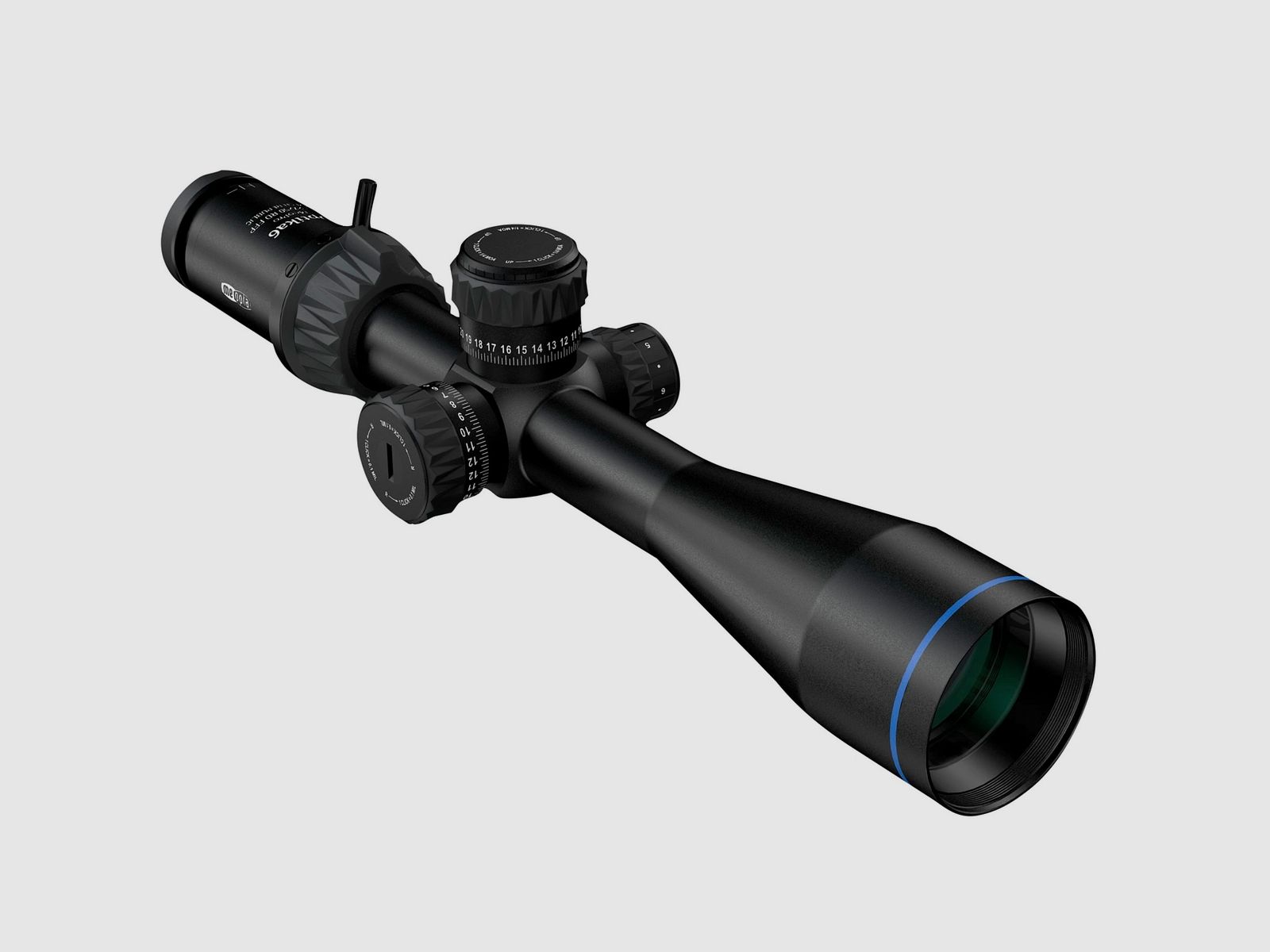 Exhibitor Meopta 2004791004 riflescope Optika6 4.5-27x50 RD FFP reticle MRAD1 RD Reticle V418