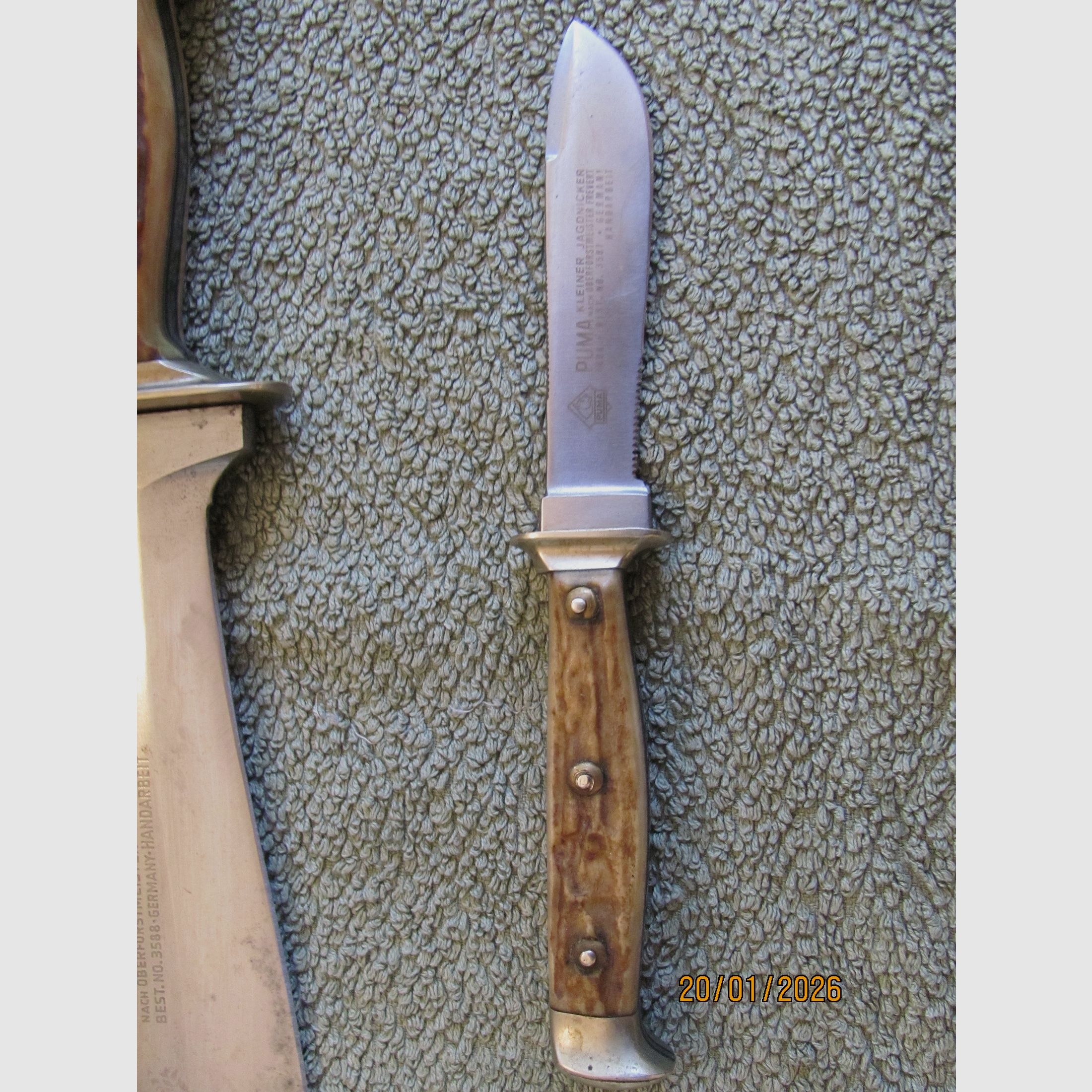 Original Puma Waidblatt 3588 in wooden box - used, without damage