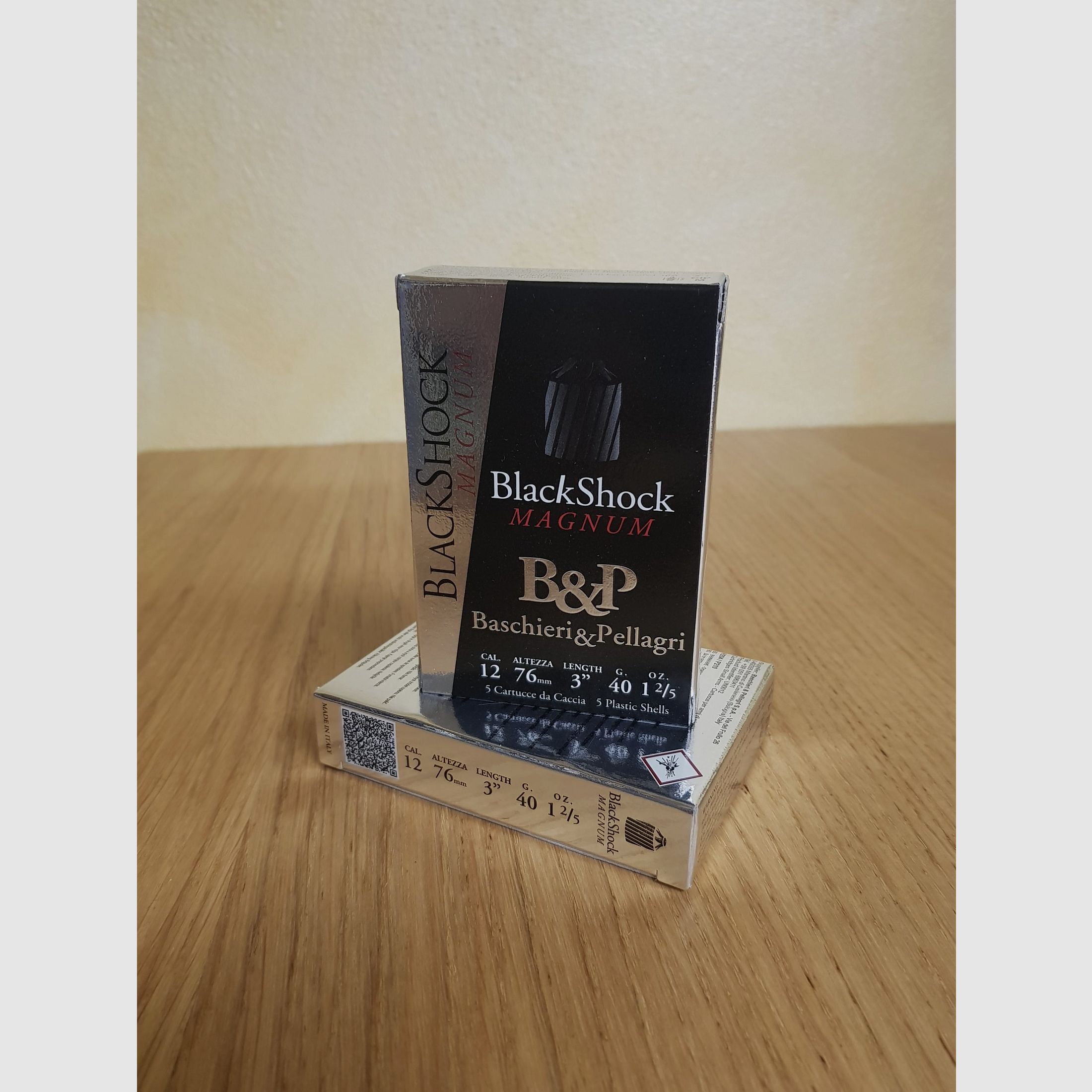 BASCHIERI & PELLAGRI PATRONEN FÜR GESCHOSSE BLACK SHOCK Kal. 12/76