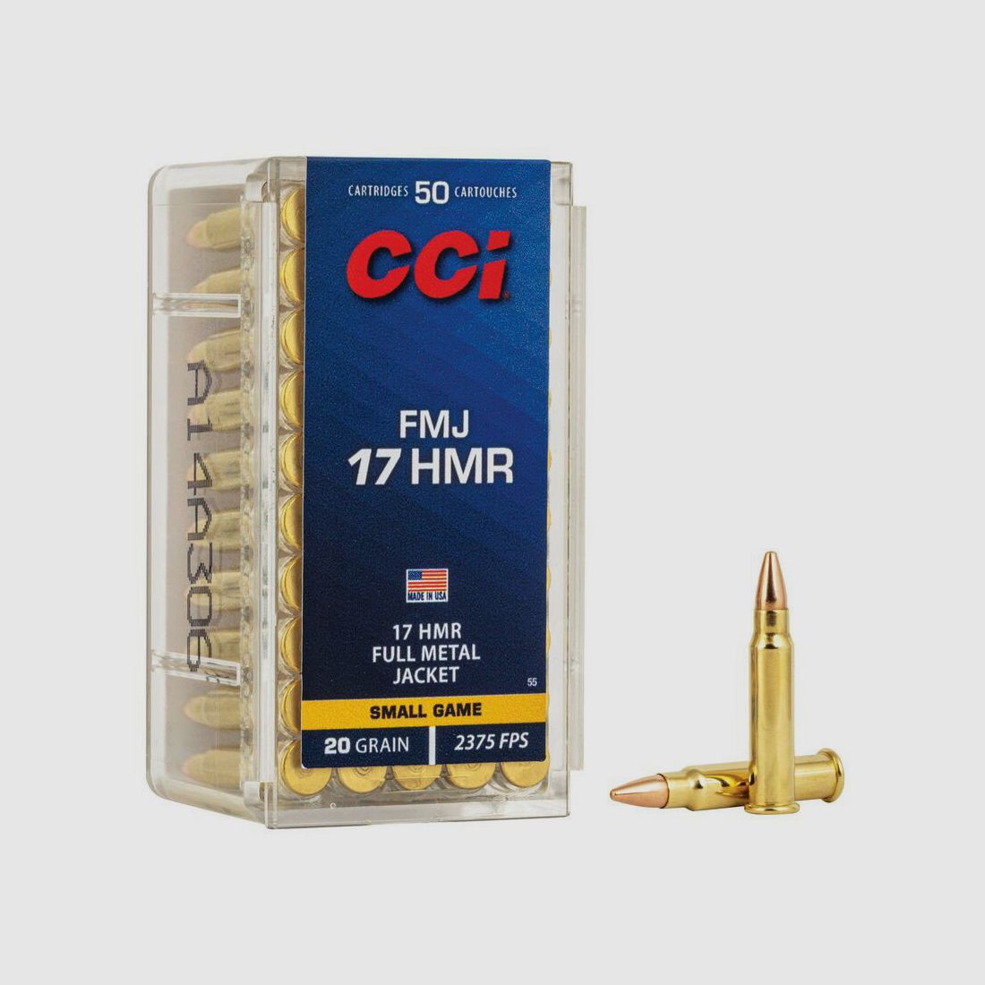 Büchsenmunition CCI – 17 HMR – 20 grains – FMJ, Bild 1 von 2