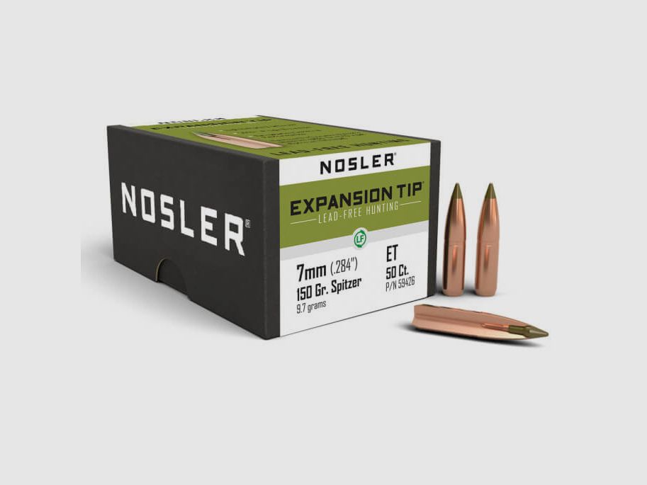 NOSLER E-TIP PROIETTILI DA CACCIA SENZA PIOMBO - 7mm - 150gr.