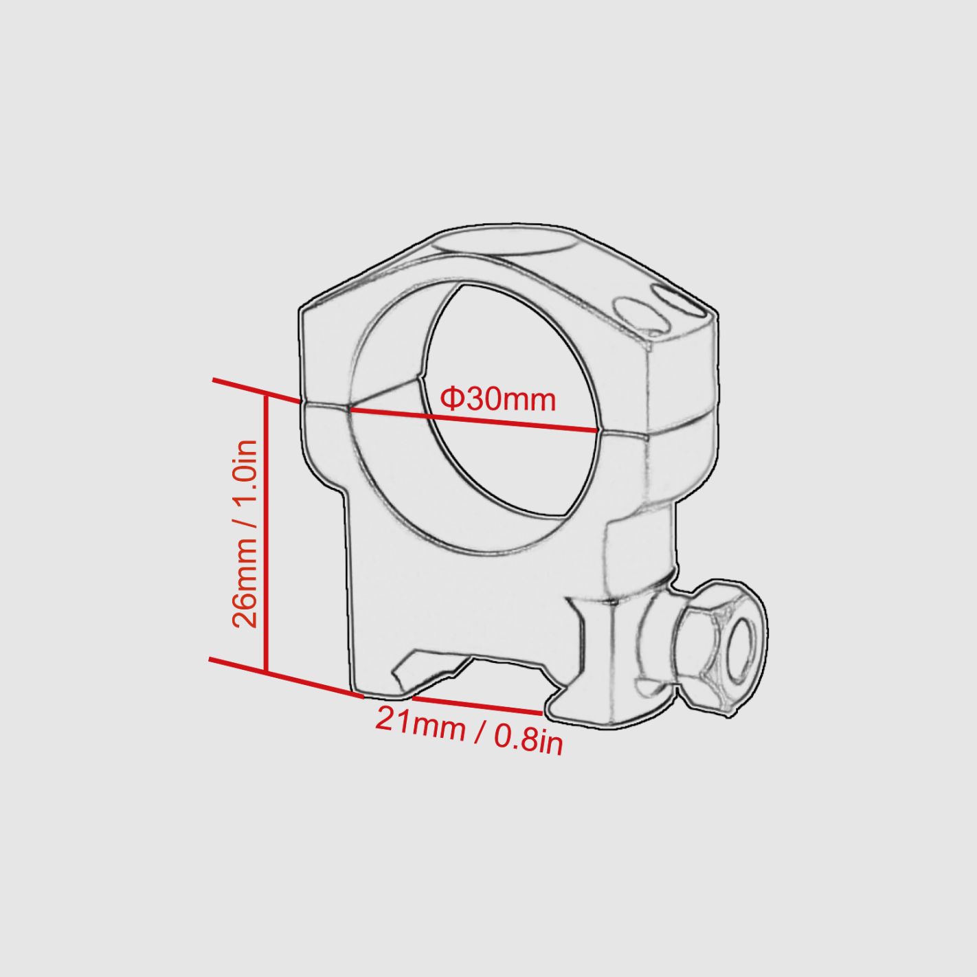 VECTOR OPTICS PROFILO MEDIO RINGE OPTIK MARK WEAVER 30 MM, Bild 6 von 6