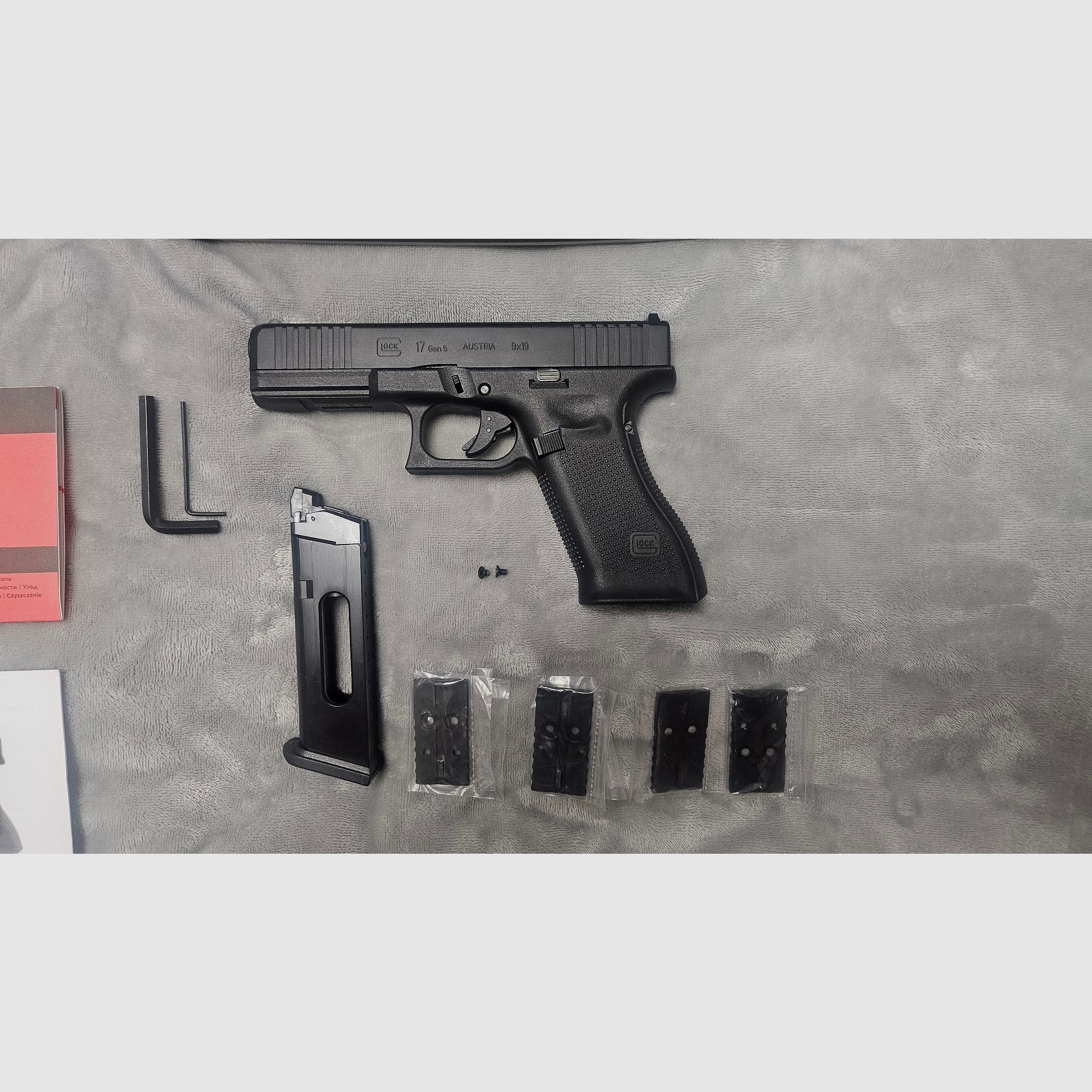 Glock 17 Gen5 MOS Co2-Pistole Kaliber 4,5 mm Stahl BB Blowback