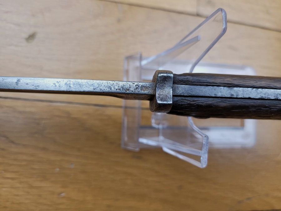 Deutsche Ersatzbayonett S14 – Sehr seltene Fertigung „SD“ – ca. 1915 – Ersatzscheide des Modells. Durchschnittlicher Zustand, Bild 9 von 11