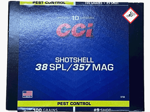 CCI cartuccia a pallini .38/.357 MAG # 9 SHOT 100gr