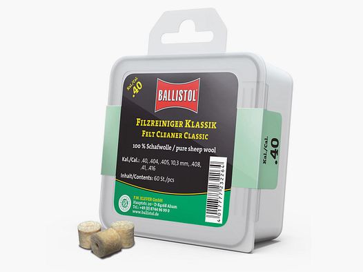 Ballistol Felt Cleaner Classic / 60 pcs. / Cal. .40