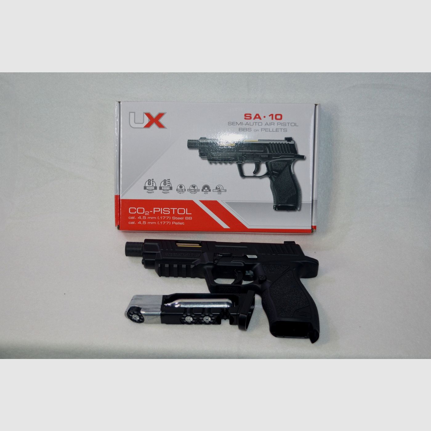 Umarex SA10 CO2 Pistool 4,5 mm Diabolo/BB - met BLOWBACK!