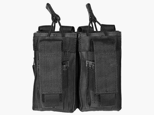 Double porte chargeurs fusil d&rsquo;assaut + 2 porte chargeurs arme des poings (noir)