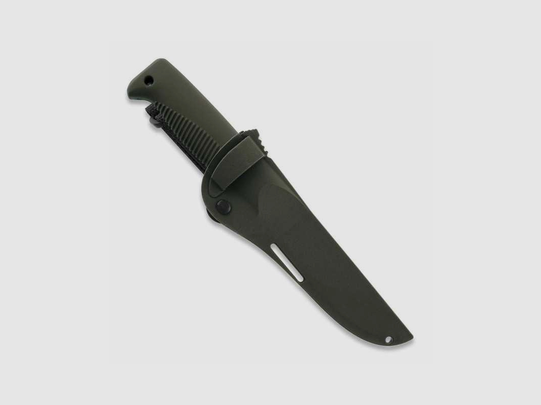 Peltonen Knives M07 Ranger Puukko Sissipuukko FJP135 PTFE Beschichtung Kunststoffscheide grün OD