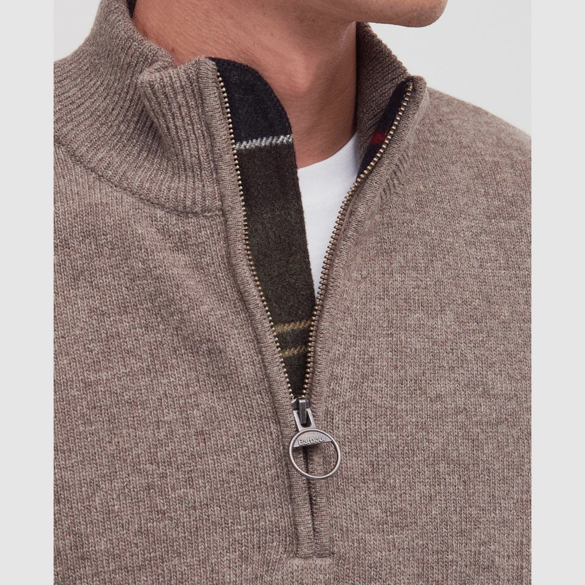 BARBOUR Holden Half Zip Sweater Military Marl