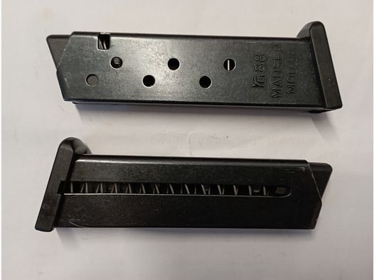 2 Magazine für Mauser HSc 90 / Röhm RG 88  Kal. 9 mm P.A.K. 