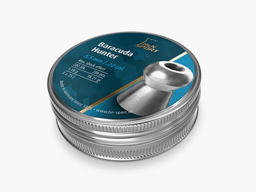 H&N Baracuda Hunter 5,5 mm 18,21 gr plombs pour carabine à air comprimé – 200 pcs