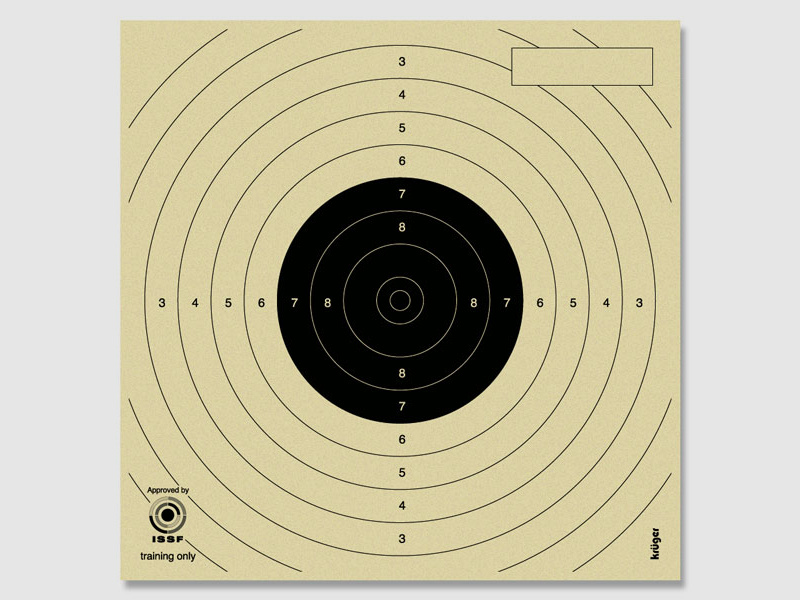 Krüger-Schießscheiben Lupi-Spiegel m.Nr. schwarz Schießscheiben