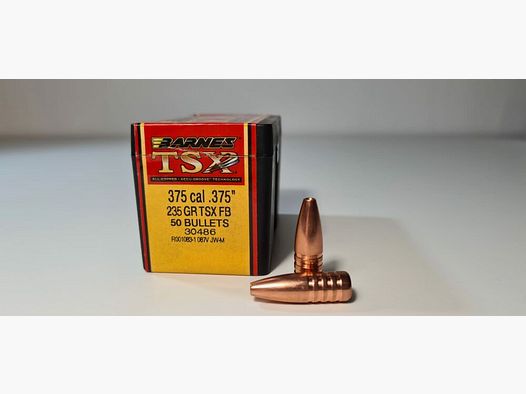 Barnes TSX FB projectiles Cal .375 235 grains.