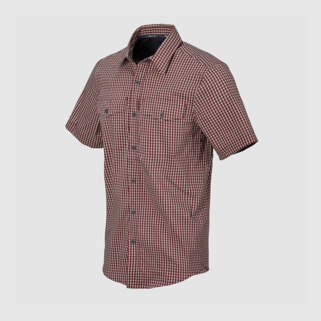 HELIKON-TEX COVERT CONCEALED CARRY SHIRT SHORT SLEEVE - DIRT RED CHECKERED