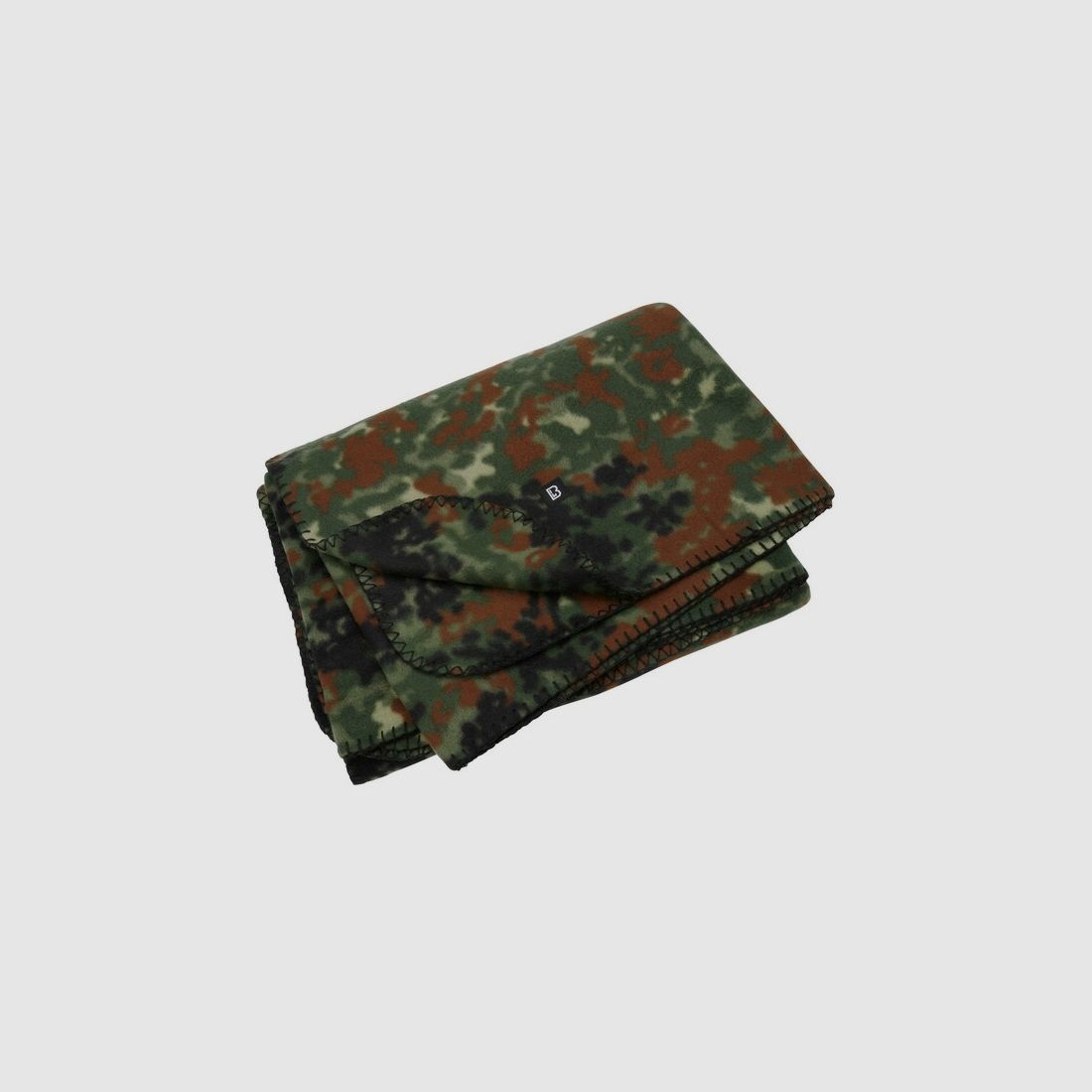 Fleece Decke mit Trageriemen - 1,75m x 1,35m - BW Flecktarn - auch als Hundedecke geeignet