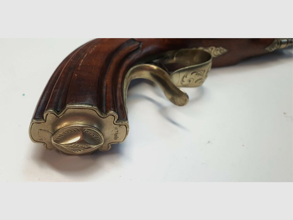 Pistola a percussione sconosciuta Liège, pistola da tiro - .62 polvere nera