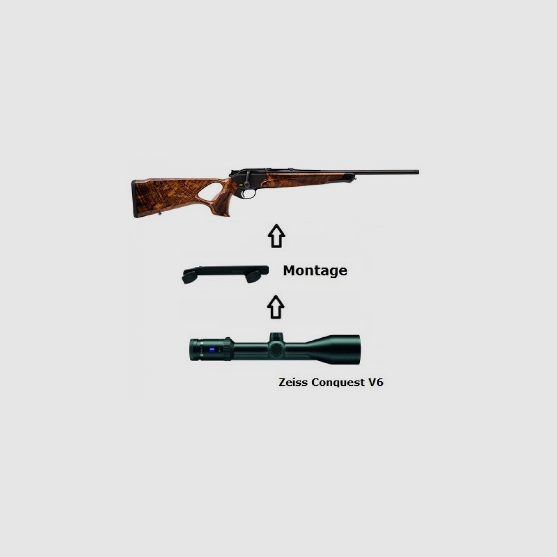 Blaser R8 Success + Zeiss V6 2,5-15x56 M + Montaggio + ... / Pacchetto completo