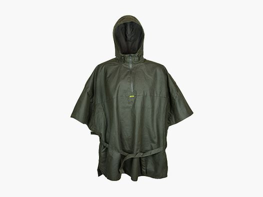 Rain Cape "Wassermann" made of Waxcotton, Olive
