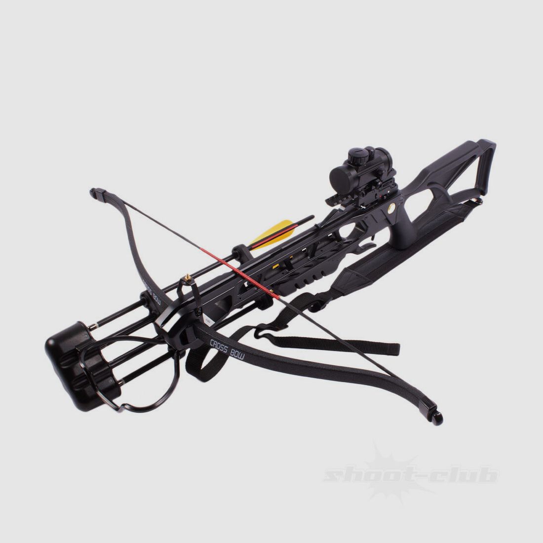 Man Kung Recurve Anaconda 175 lbs Black SET - Quiver, Pijlen, RedDot