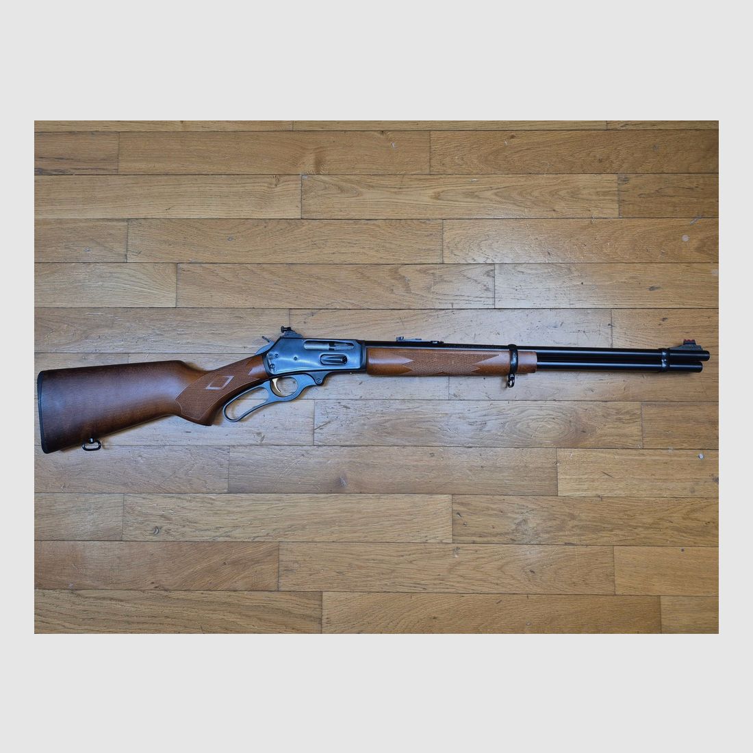 Sehr schöne Unterhebelrepetierbüchse Marlin 336 – Kal. 30-30 – Seltenes Stempel « JM » – Waffe von Marlin vor der Insolvenz – Eine echte Marlin von Marlin! – Hervorragende Verarbeitung – Traumhafte Anpassungen – Neuwertiger Zustand!, Bild 27 von 33