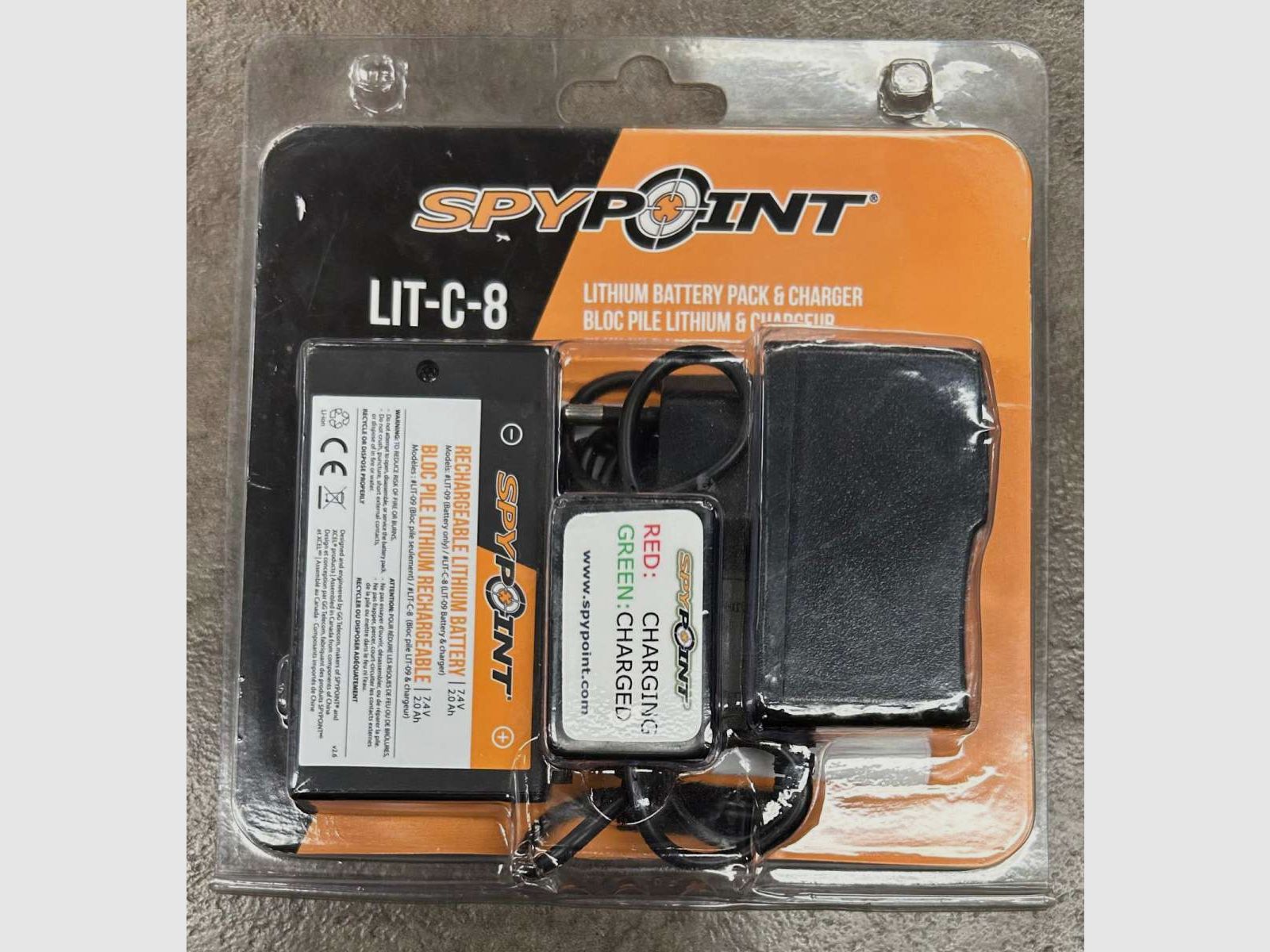 Spypoint Lithium-Akku mit Ladegerät LIT-C8, Bild 1 von 14