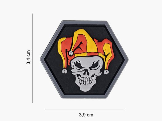 Patch PVC Hexagon Skull Joker