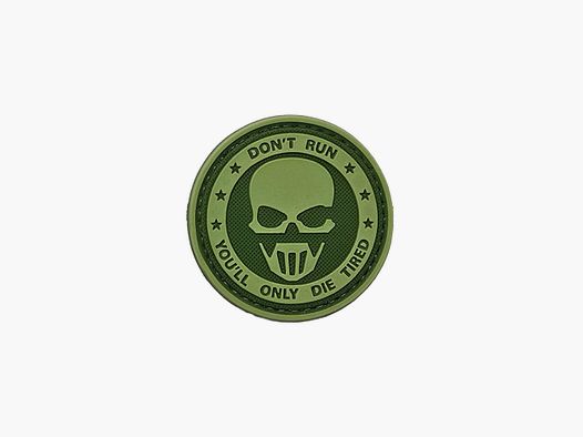 Naszywka Don't Run - Ghost olive